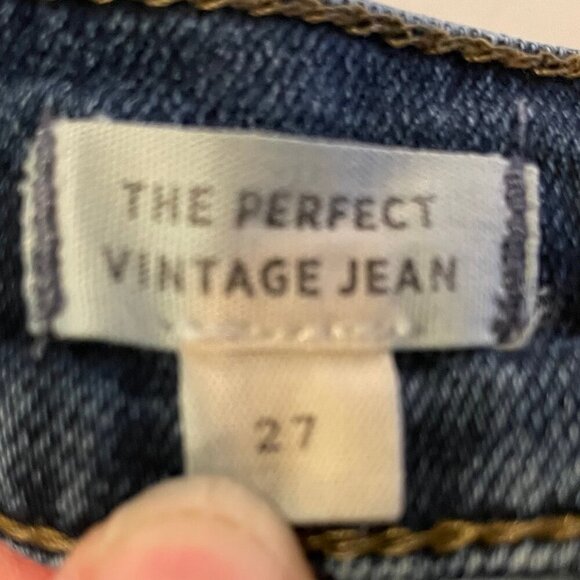 J. Crew Madewell The Perfect Vintage Jean Hi Rise Med Wash Cotton Blend Sz 27 - Picture 10 of 14
